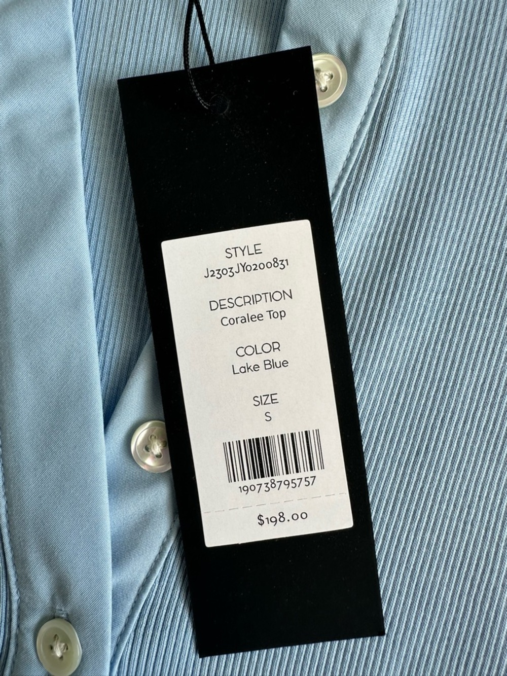 BNWT🩵 Veronica Beard Coralee Top - Lake Blue - Size S - Picture 3 of 6